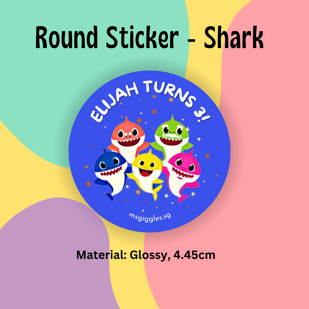 Personalised gift tags and stickers with short messages and MsGiggles branding