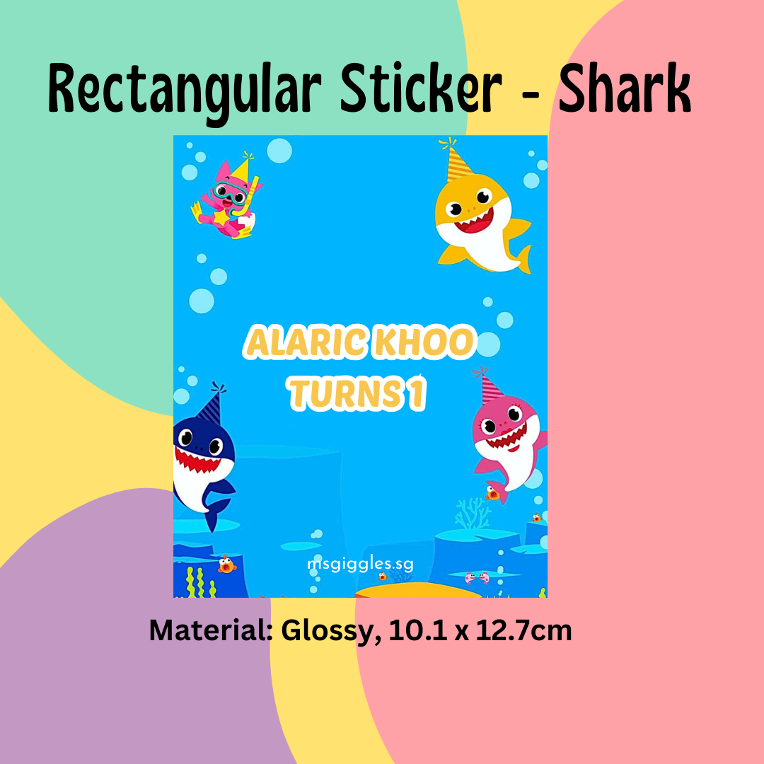 Personalized gift tags and stickers with fixed font styles and MsGiggles branding for birthdays and special occasions
