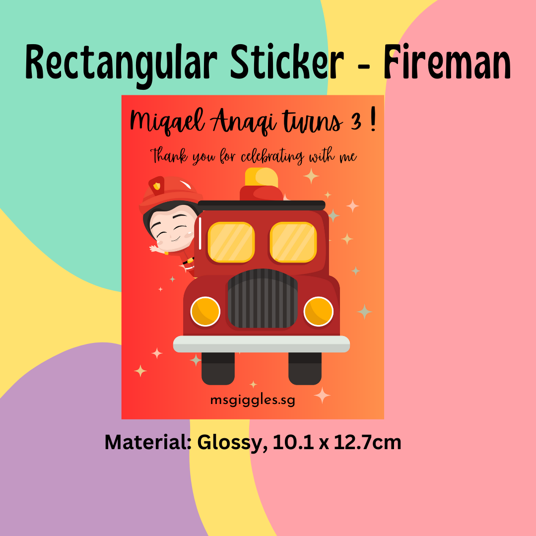Personalized gift tags and stickers with fixed font styles and MsGiggles branding for birthdays and special occasions