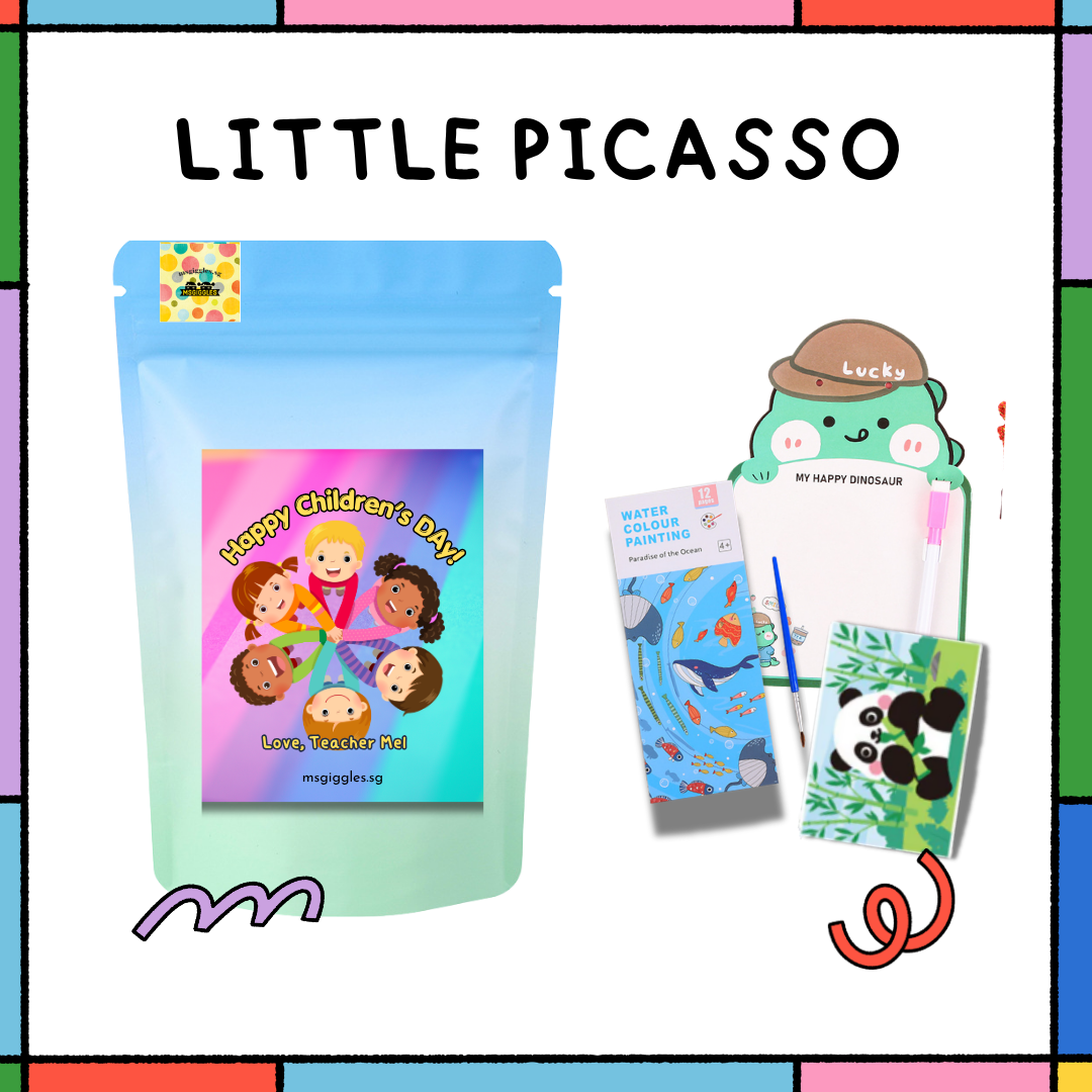 Little Picasso Party Pack colorful art supplies and activities for kids
