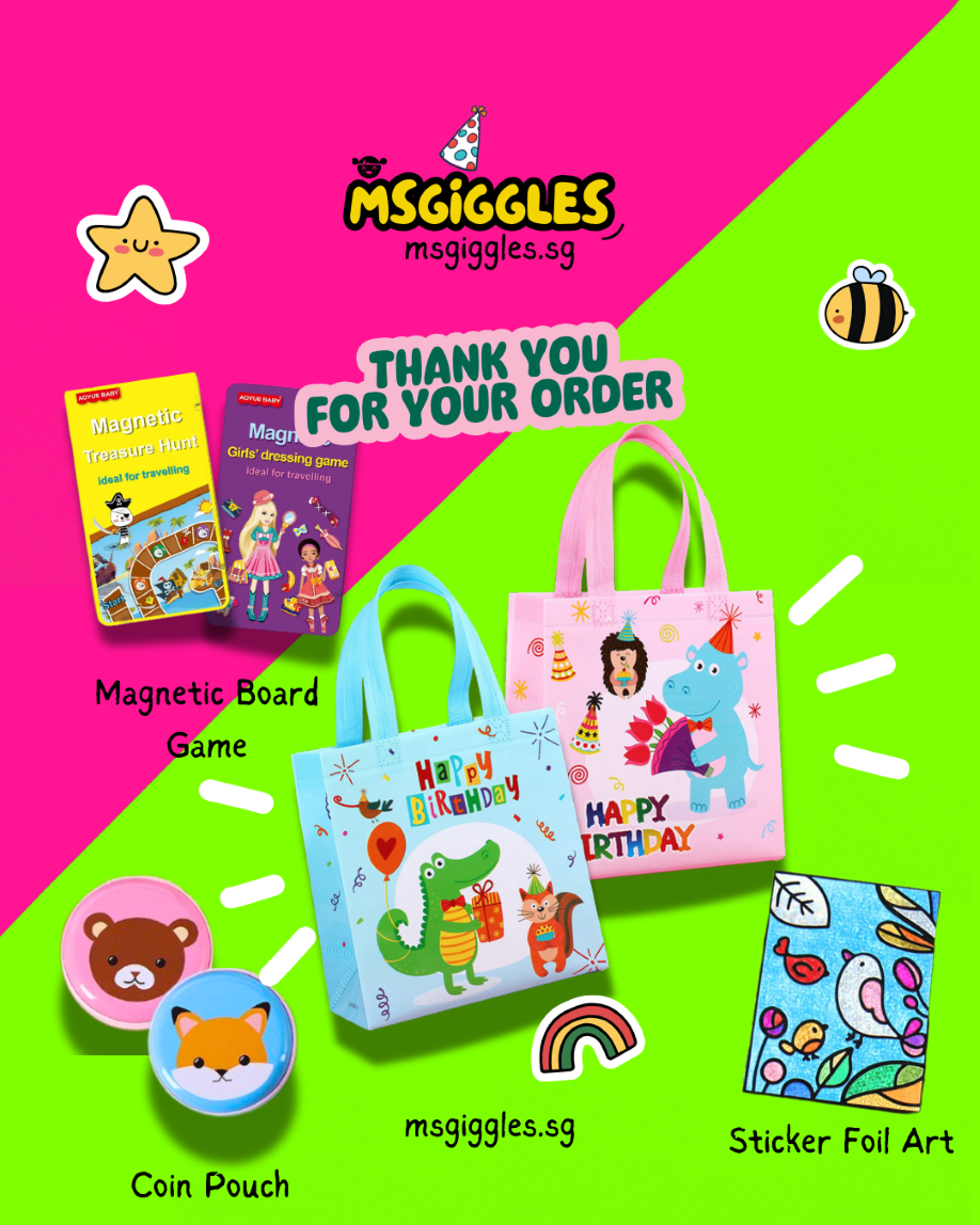 Thaddeus&#39; Pocketful of Play Party Pack featuring magnetic board game, coin pouch, and sticker foil art for fun gatherings.