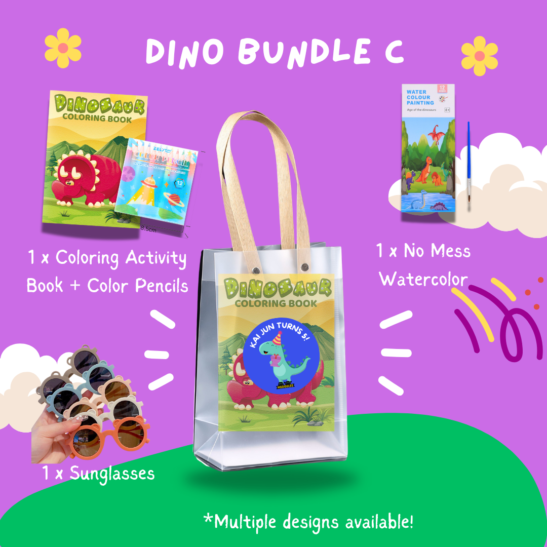 Fun with Colors Party Pack Bundle C with coloring book, pencils, sunglasses, and no-mess watercolor.