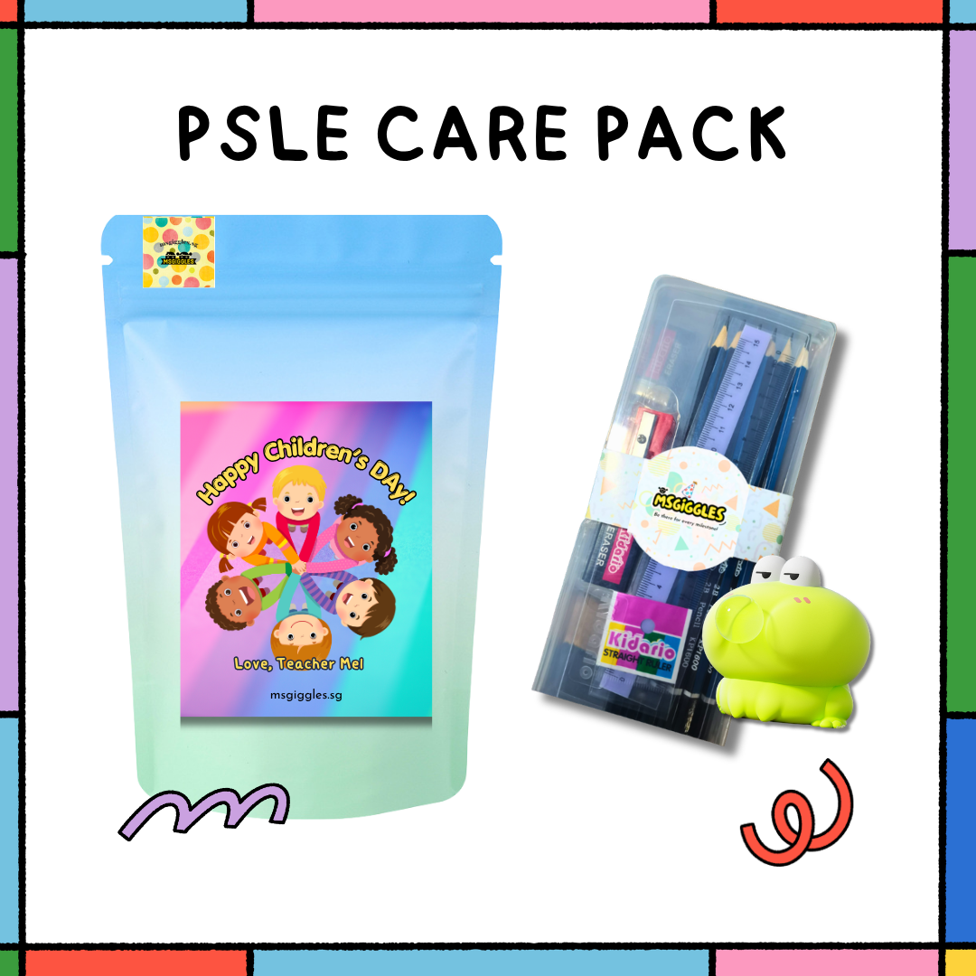 PSLE Care Pack with school supplies and snacks for students
