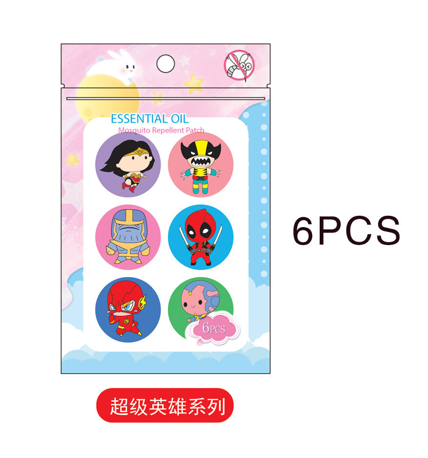Pack of colorful mosquito patches for kids' practical use and protection