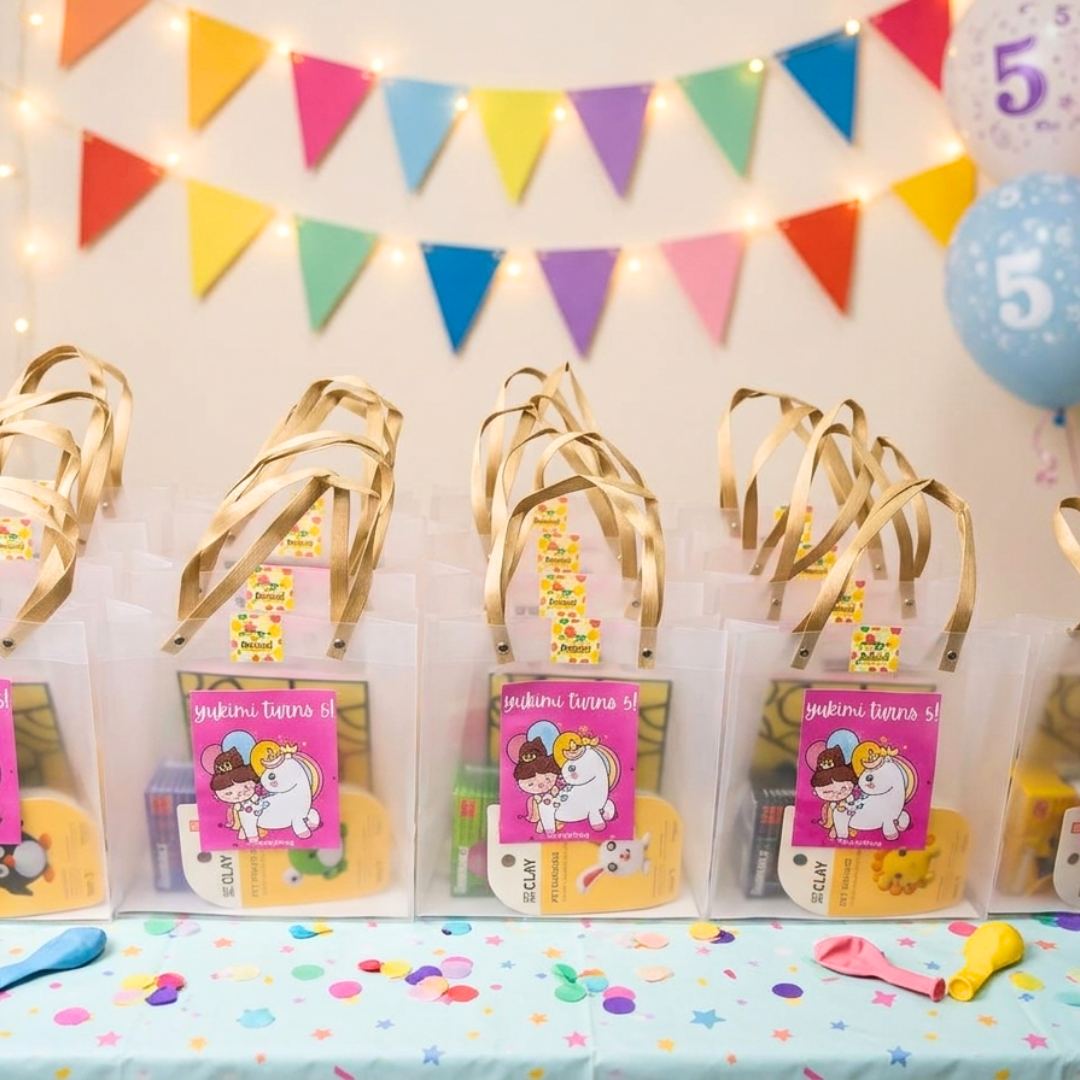 Build Your Own Goodie Bag activity for children aged 3-6 years with colorful items and crafts