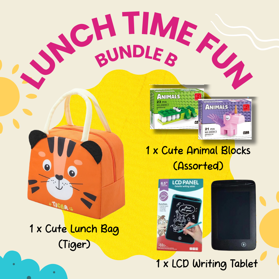 Cute and durable Lunch Time Fun Goodie Bag party pack for kids and family meals