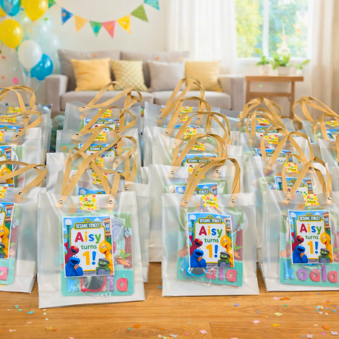 Build Your Own Goodie Bag for toddlers aged 1-3 years with colorful toys and treats