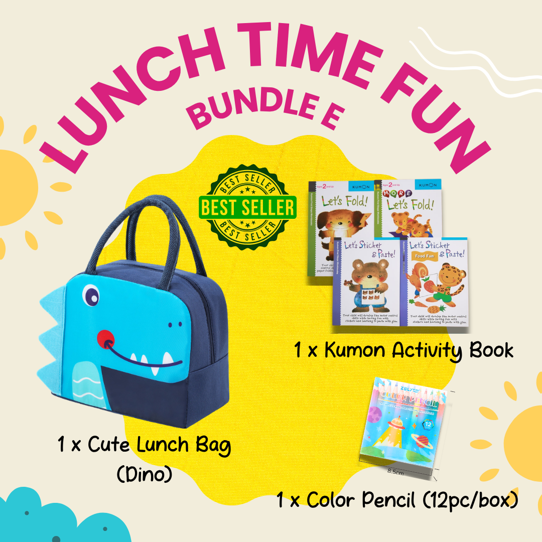 Lunch Time Fun Goodie Bag party pack with cute durable lunch boxes for kids and families