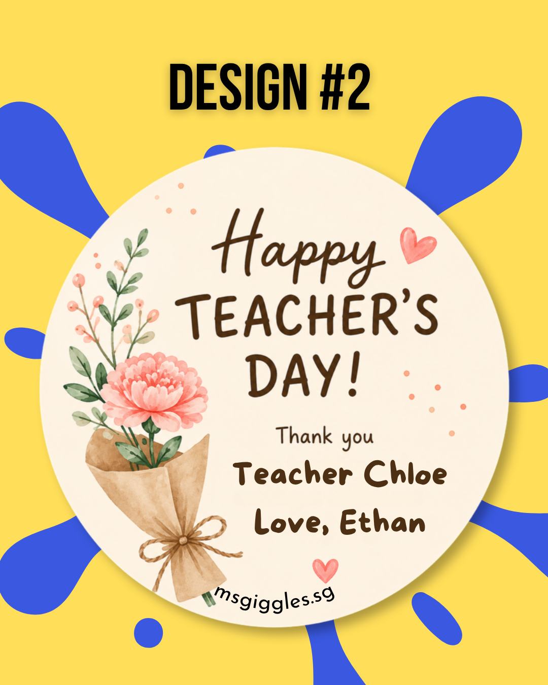 Colorful Teacher's Day gift tags and stickers for wrapping presents and decorating cards