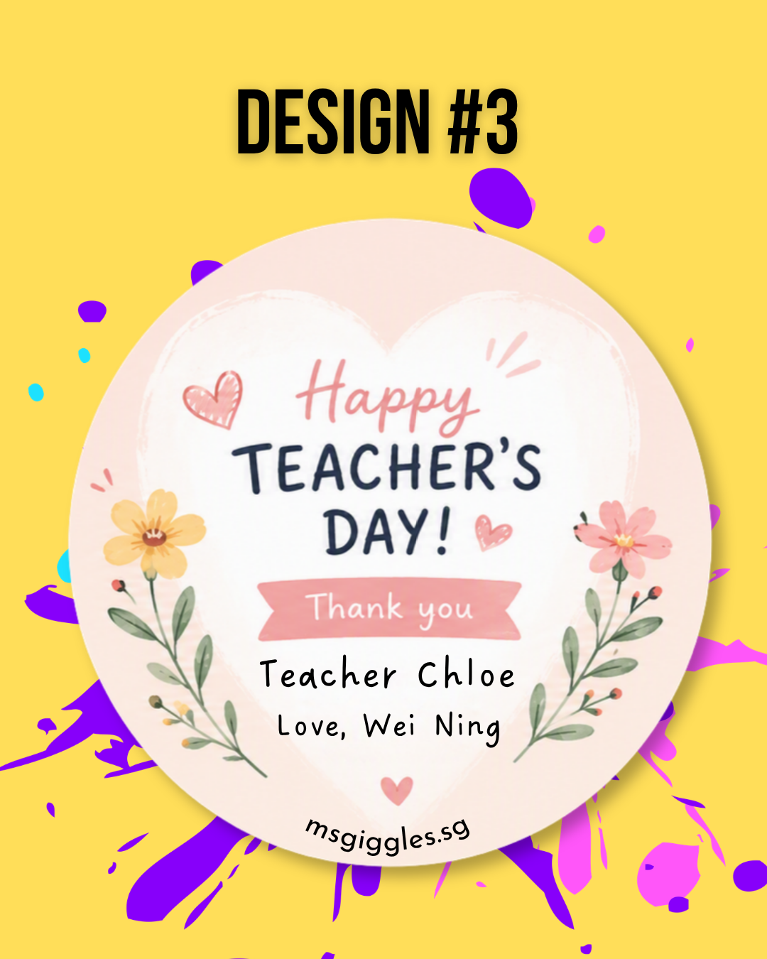Colorful Teacher's Day gift tags and stickers for decorating presents and cards