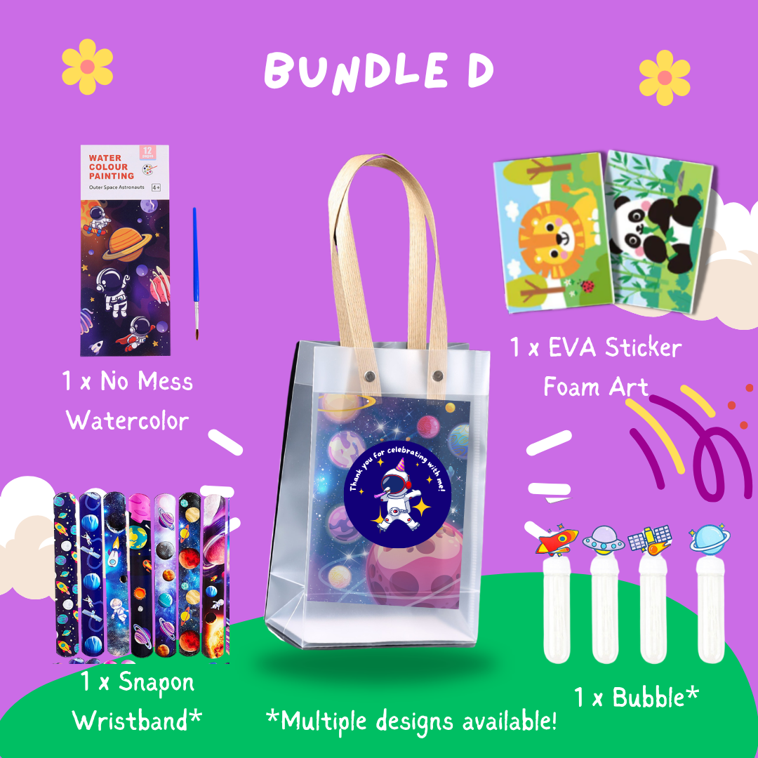 Fun with Colors party pack goodie bag with creative kids activities for birthdays and celebrations