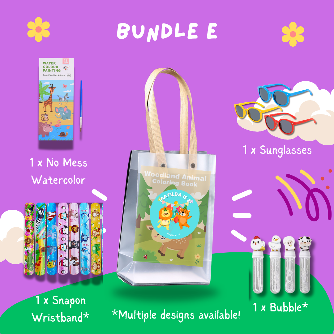 Fun with Colors party pack goodie bag with creative kids activities for birthdays and celebrations