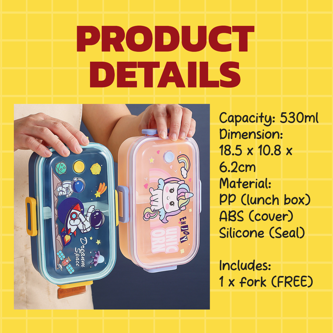 Cute Kids Lunch Box Microwave Safe