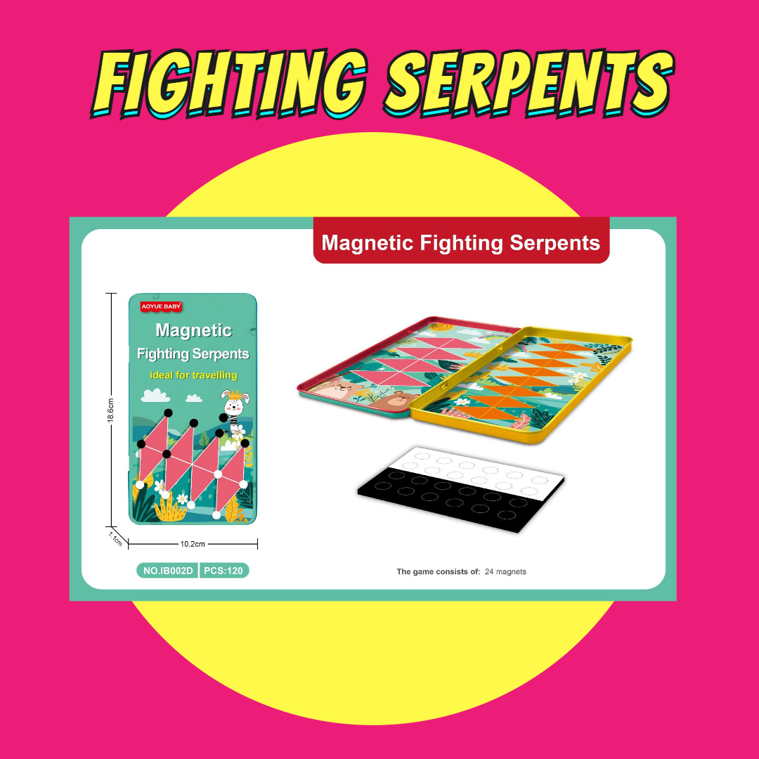 Magnetic board game for kids, ideal for birthday goodie bags, featuring travel-friendly games with magnetic pieces.