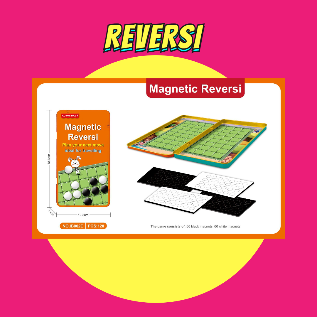Magnetic board game set for kids and adults, featuring classic games with a travel-friendly design.