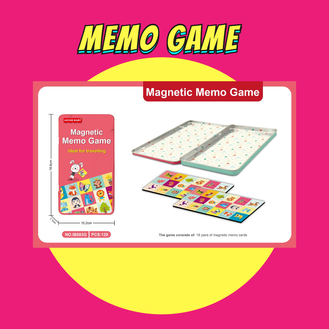 Magnetic travel board game set with classic games like Snakes & Ladders, Ludo, and Hangman, perfect for kids' birthday goodie bags.
