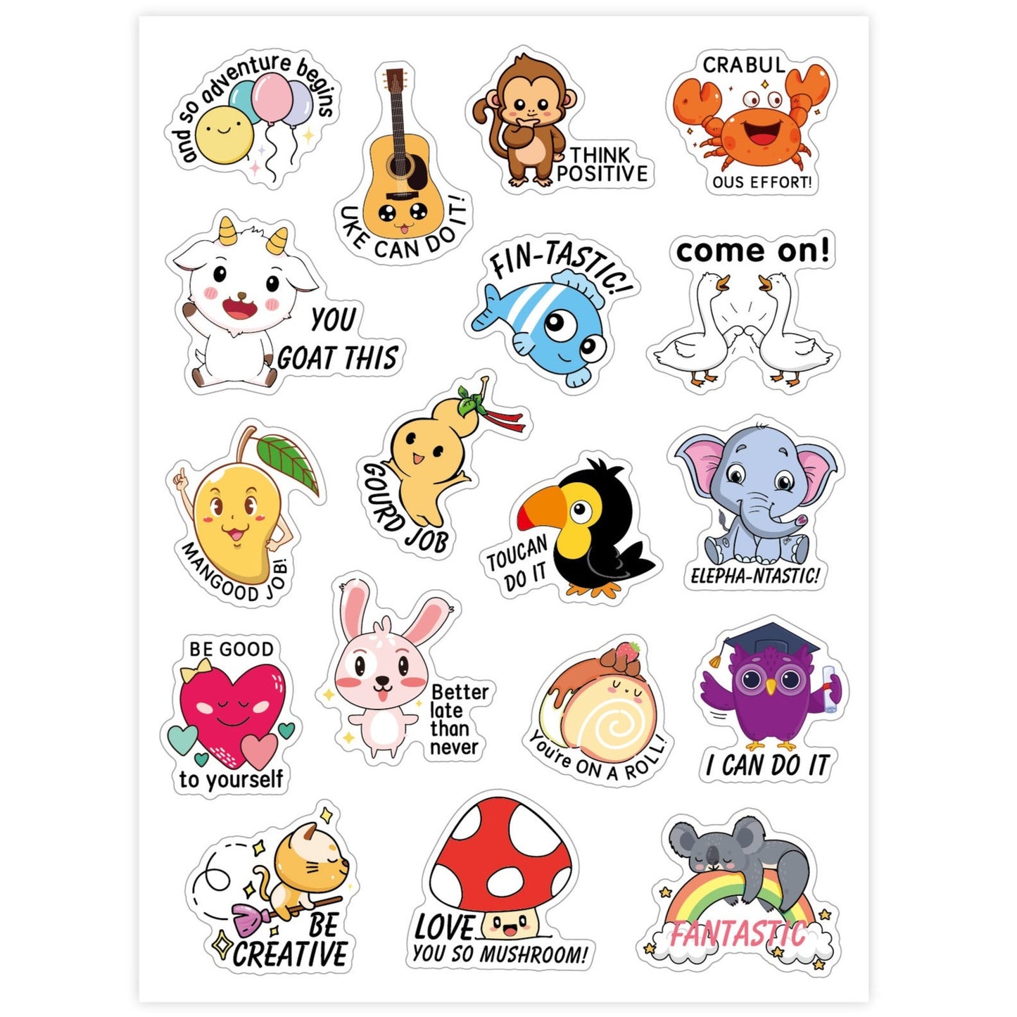 Whimsical Motivational StickersWhimsical Motivational StickersMsGiggles Kids