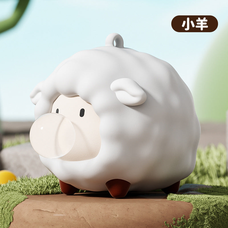 Cute bubble blowing animal stress ball toy for sensory play and stress relief