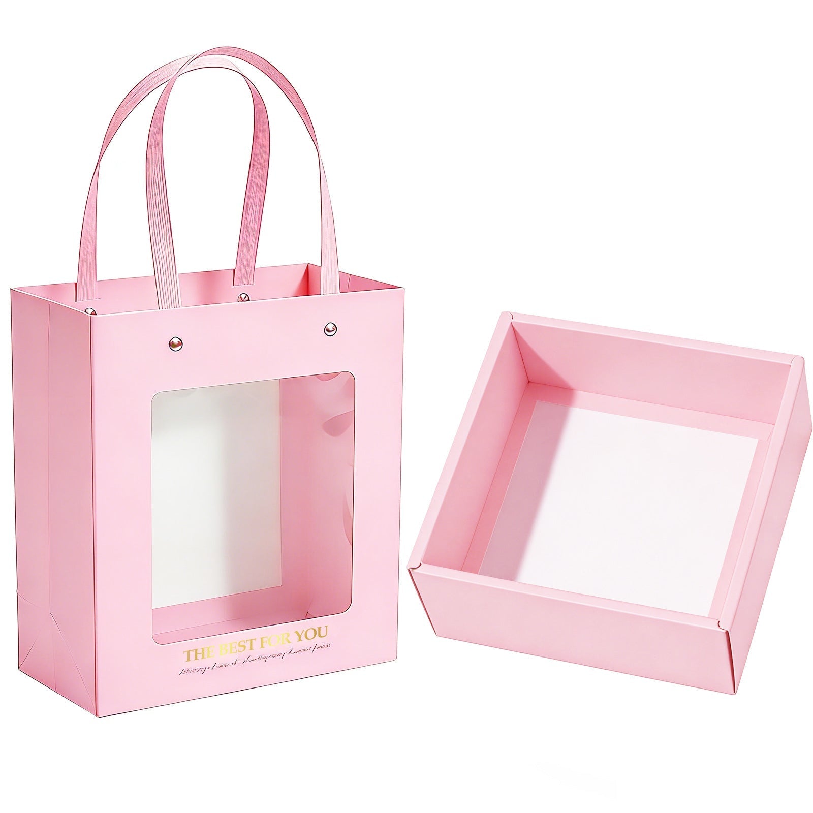 Premium Gift Box in pink and blue for elegant gifting, 23x23x8.5cm, preorder available