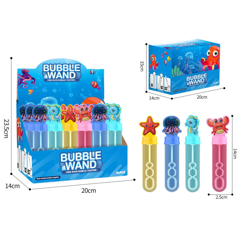 Cute Bubble Wands in assorted fun designs for kids' parties, featuring mermaid, unicorn, dinosaur, and more.