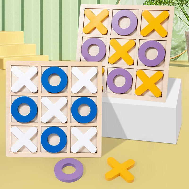 Wooden Tic-Tac-ToeWooden Tic-Tac-Toe Board GameMsGiggles Kids