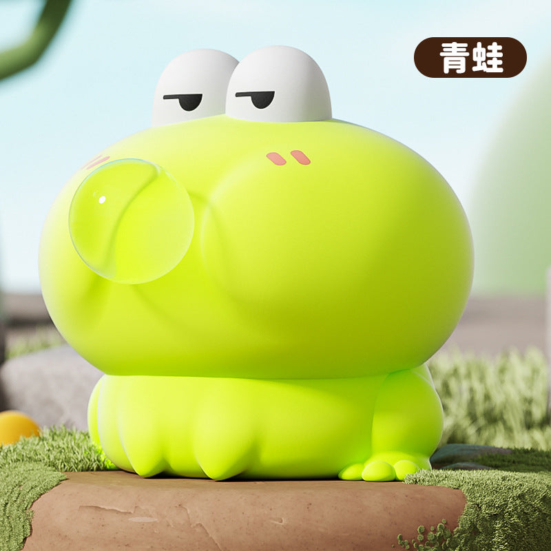 Cute bubble blowing stress ball toy for kids with animal design and sensory play features