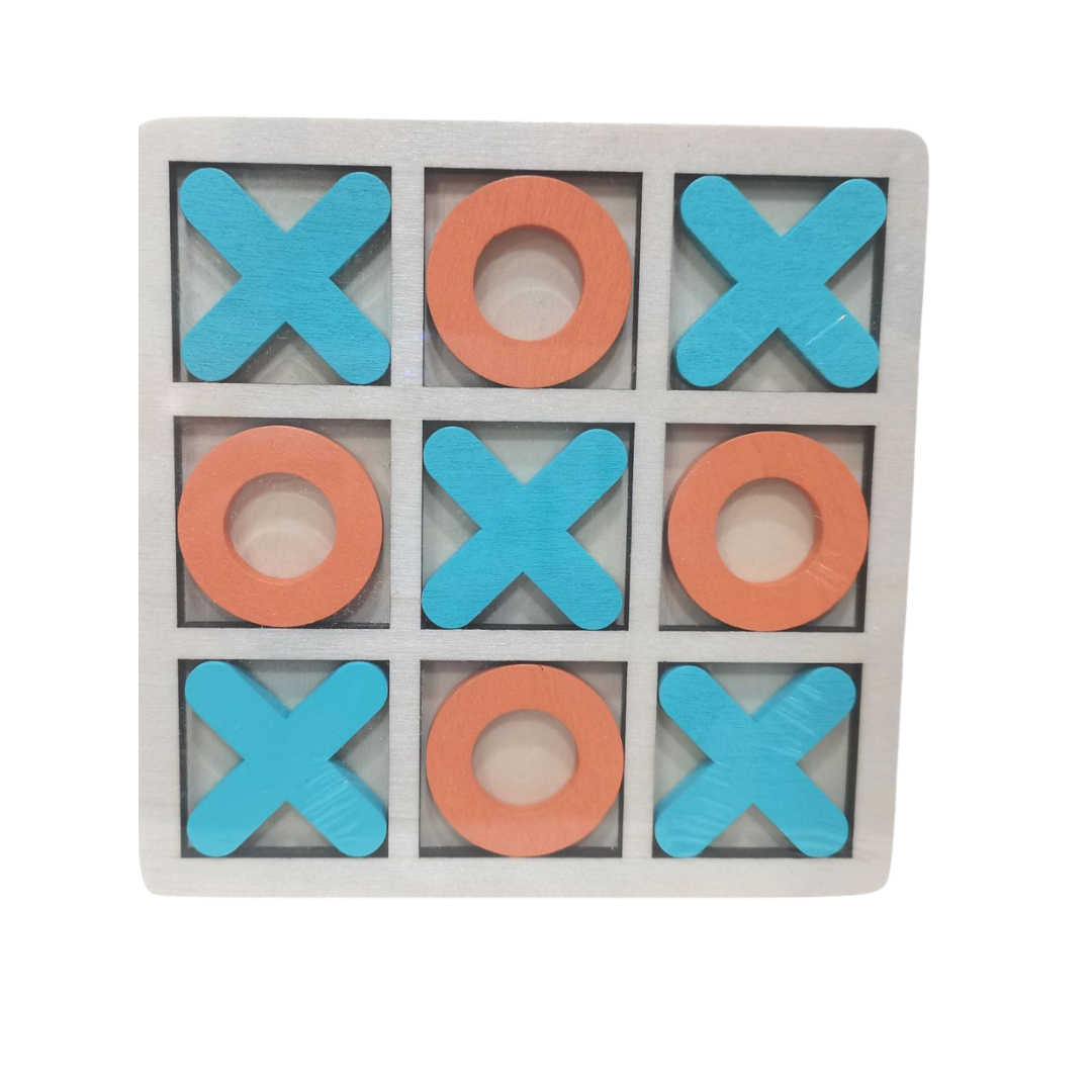 Wooden Tic-Tac-ToeWooden Tic-Tac-Toe Board GameMsGiggles Kids