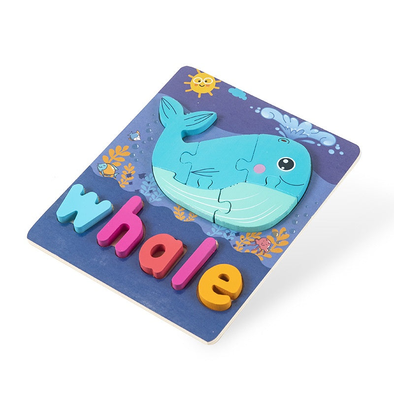 Montessori Wooden Puzzle Toy (with alphabet letters)