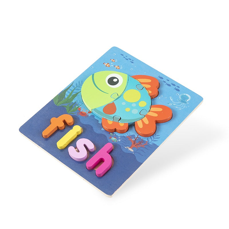 Montessori Wooden Puzzle Toy (with alphabet letters)