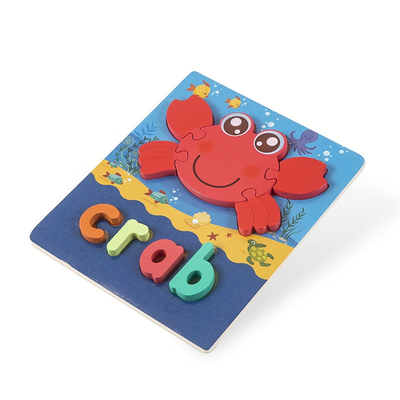 Montessori Wooden Puzzle Toy (with alphabet letters)