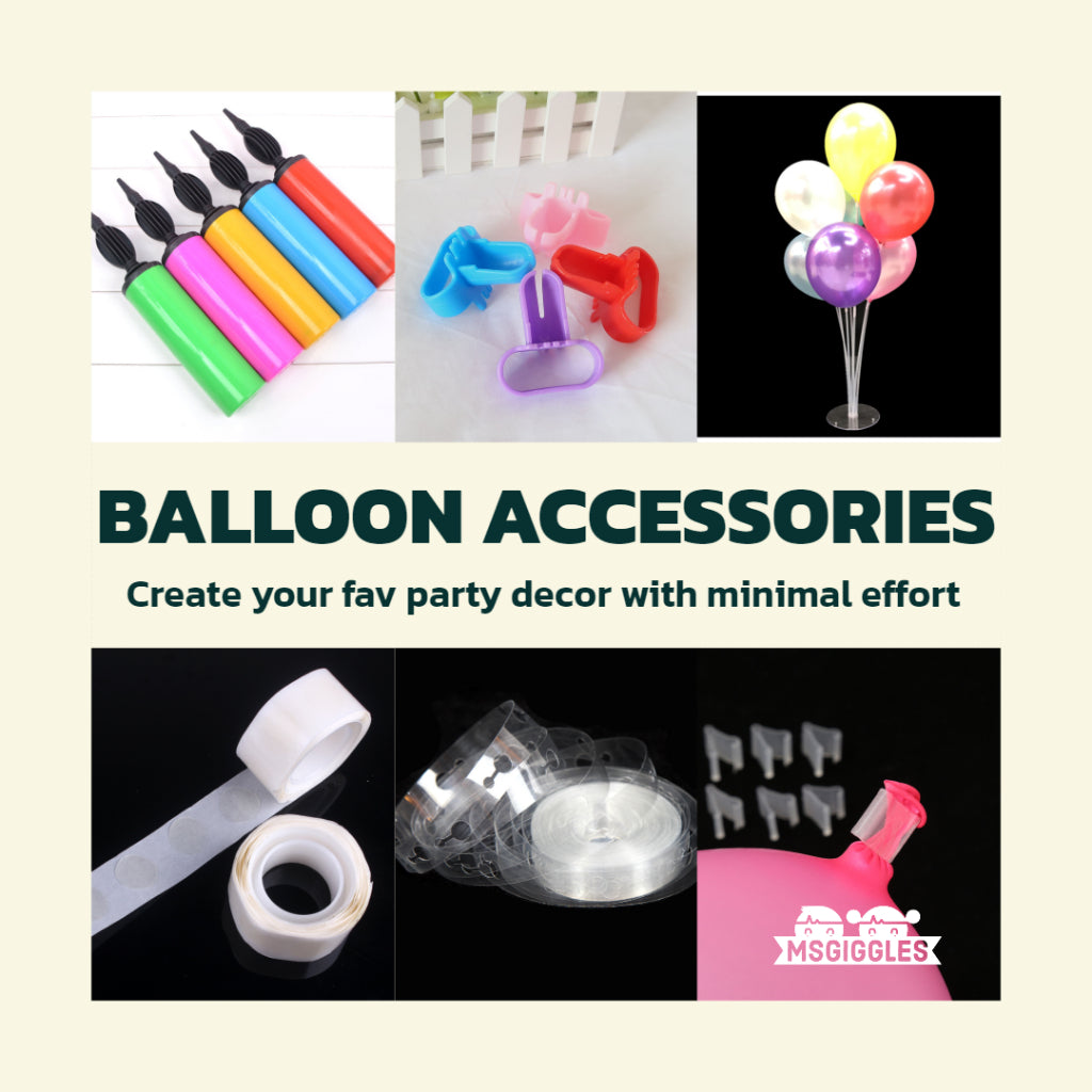 Balloon Pump and Balloon Accessories (Knotter, Stand, Glue Dots) for P ...