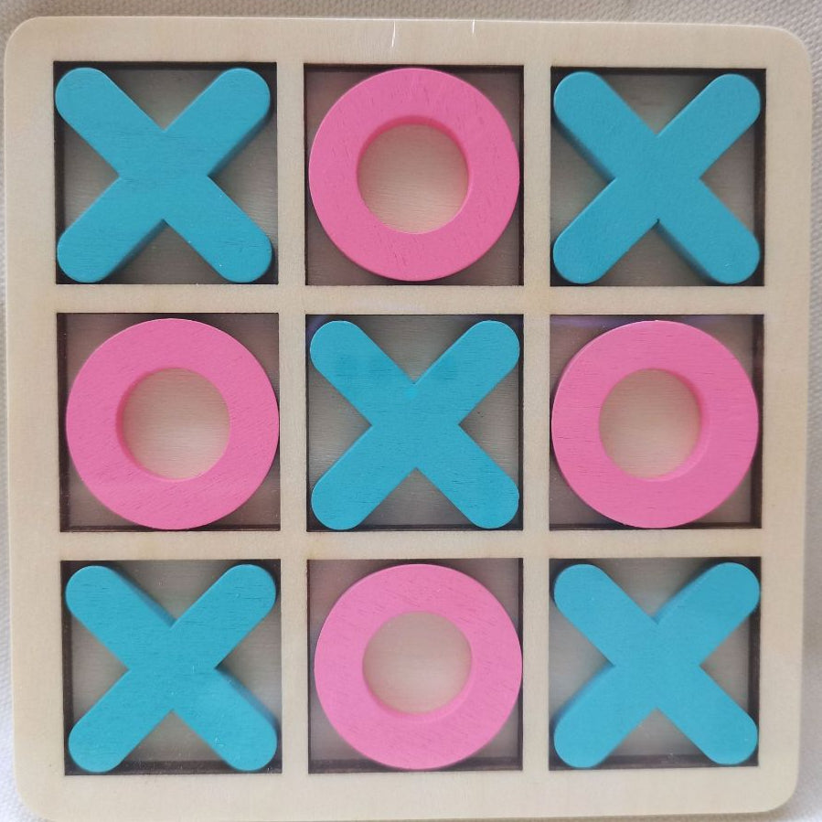 Wooden Tic-Tac-ToeWooden Tic-Tac-Toe Board GameMsGiggles Kids