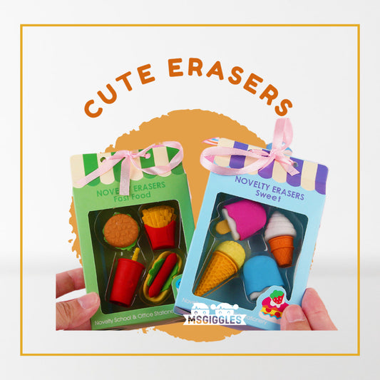Cute Eraser Pack with Gift Packaging