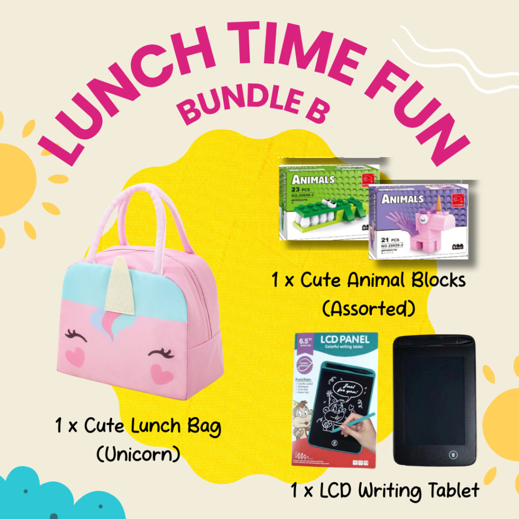 Cute and durable Lunch Time Fun Goodie Bag party pack for kids and families