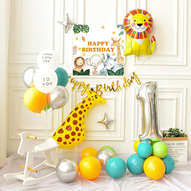 Dancing Zoo Birthday Balloon Set