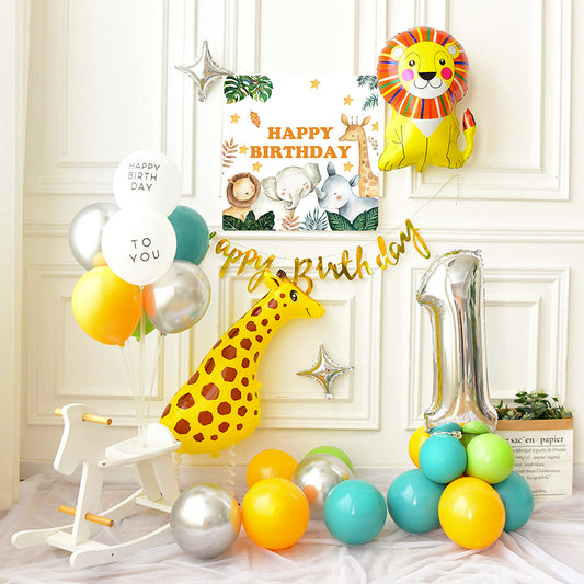 Dancing Zoo Birthday Balloon Set